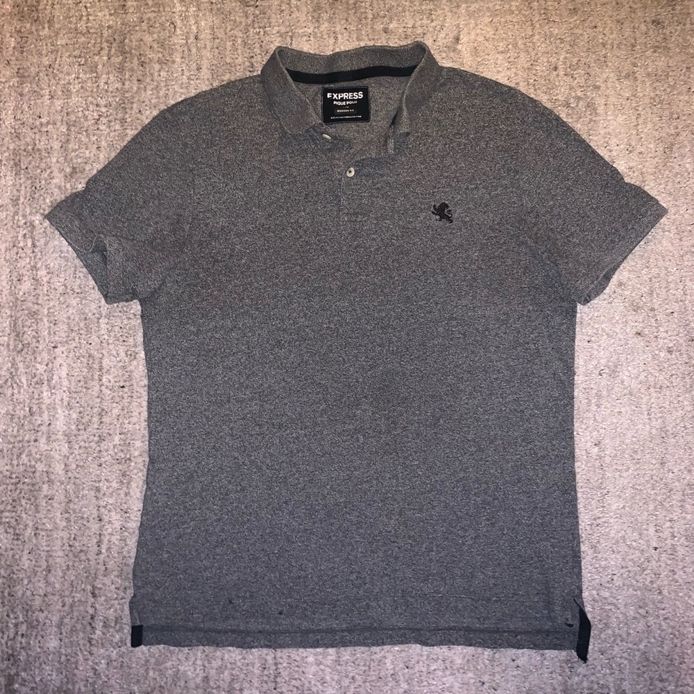 EXPRESS Men’s Gray Pique Polo